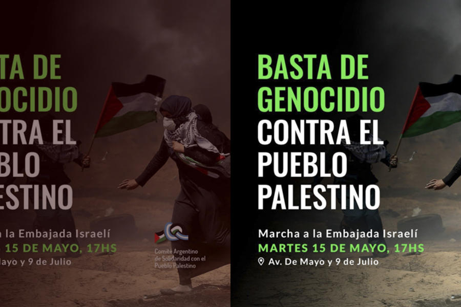 CASPP convoca a marcha por Palestina