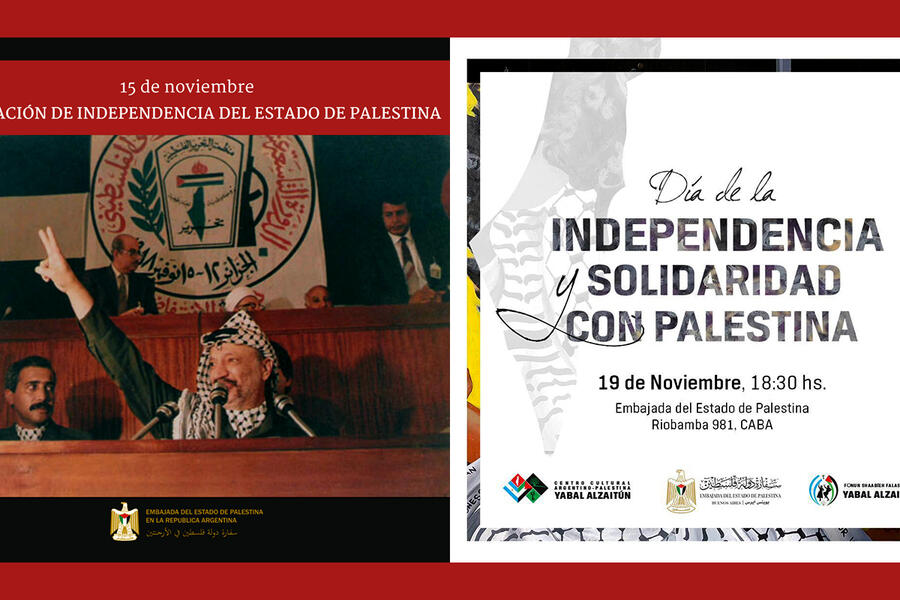 Embajada celebrará Dia de la Independencia y Solidaridad con Palestina