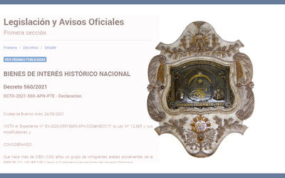 Placa Árabe de 1910 declarada “bien histórico nacional” por el presidente Alberto Fernández Placa Árabe de 1910 declarada “bien histórico nacional” por el presidente Alberto Fernández