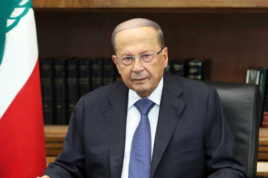 Michel Aoun, presidente libanés . (AP)