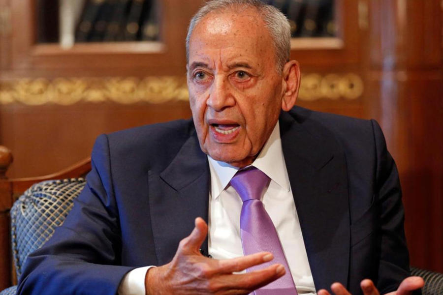 Nabih Berri, jefe parlamentario libanés. Foto: AFP.