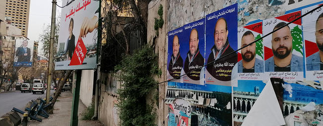 Campaña electoral en las calles de Beirut (Foto: Pablo Sapag M.)