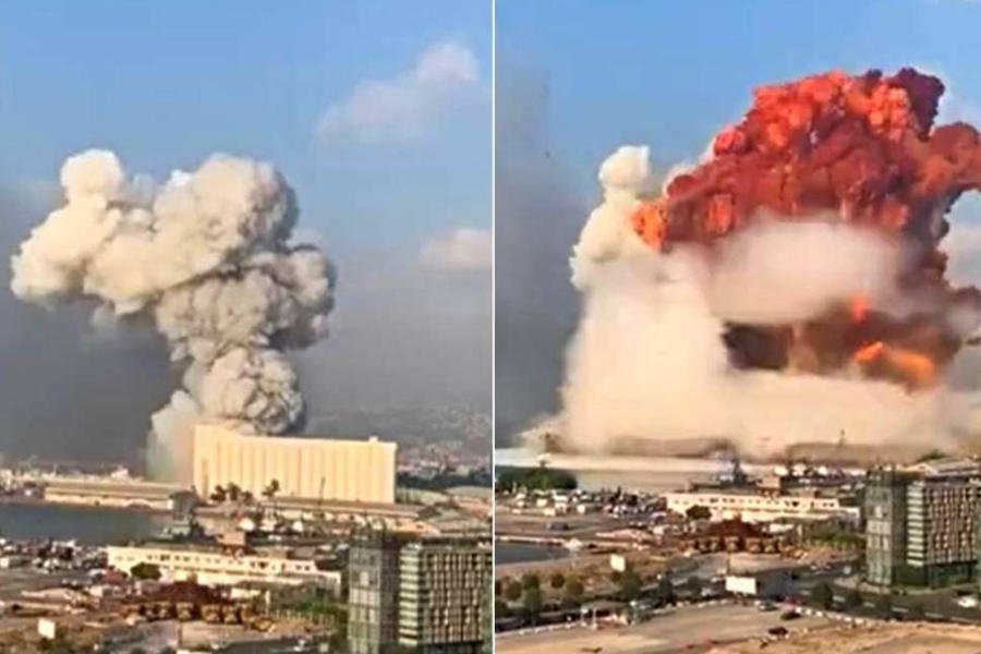 El jefe de Seguridad General en el Líbano, Abbas Ibrahim, informó que la explosión fue causada por un incendio en un depósito de "material altamente explosivo".