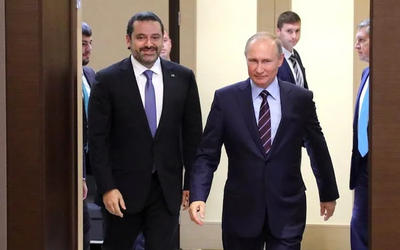 Saad Hariri y Vladimir Putin. Foto: AFP. Saad Hariri y Vladimir Putin. Foto: AFP.