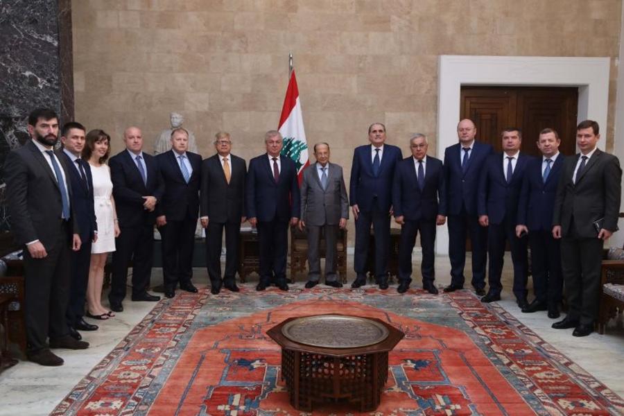 El presidente Aoun recibe a la delegación rusa en Baabda  |  Beirut, Junio 19, 209 (Foto NNA)