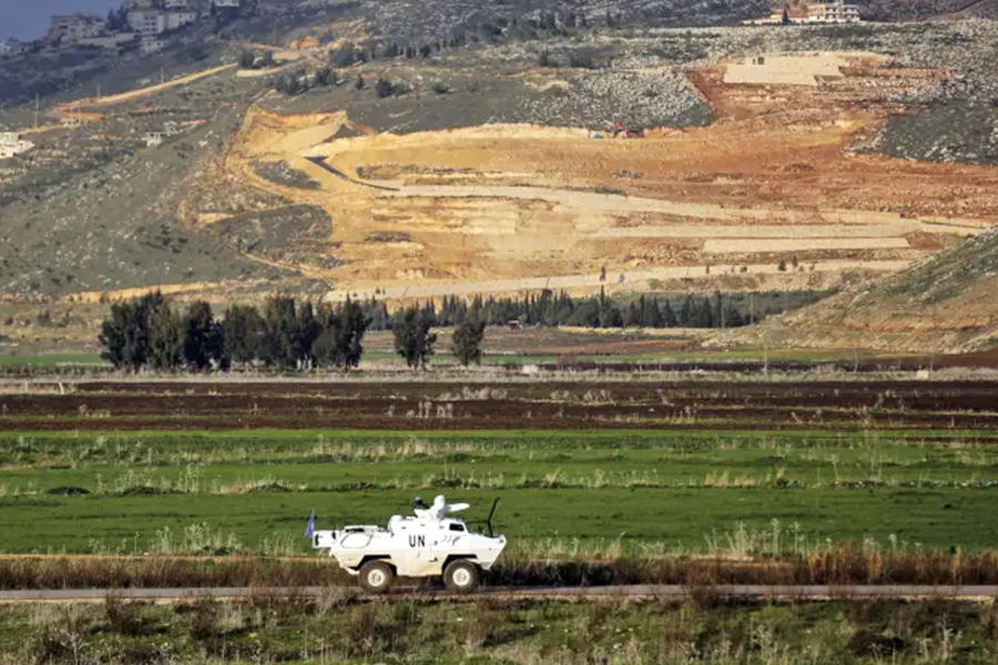 FPNUL patrulla a lo largo de la frontera entre Israel y el Líbano, diciembre, 2020. Foto: AFP.