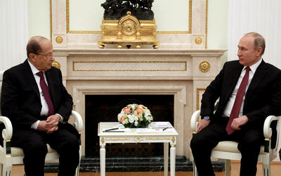El presidente Aoun es recibido en el Kremlin por su homólogo ruso, Vladimir Putin | Moscú, Marzo 26, 2019 (Foto NNA) El presidente Aoun es recibido en el Kremlin por su homólogo ruso, Vladimir Putin | Moscú, Marzo 26, 2019 (Foto NNA)