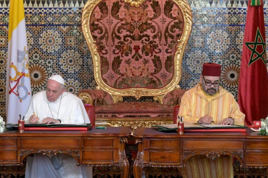 El Papa Francisco firmó la 'declaración de Jerusalén' en Marruecos