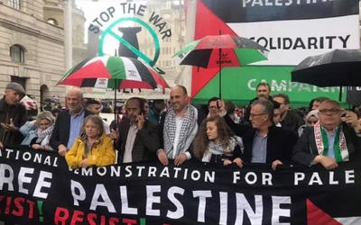 Multitudinaria marcha por Palestina en Londres Multitudinaria marcha por Palestina en Londres