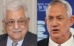 El presidente palestino Mahmoud Abbas, a la izquierda, y el ministro de Defensa israelí a la derecha. Foto: AFP.