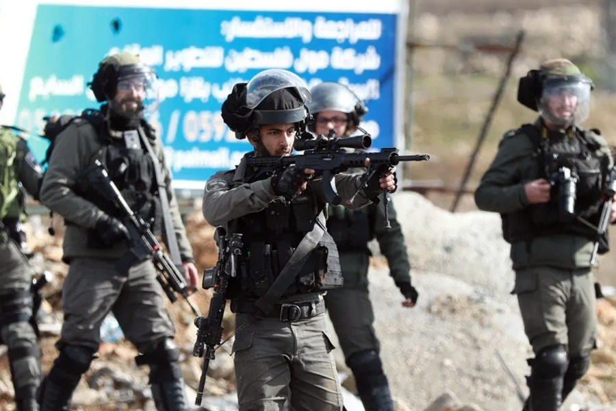 Fuerzas israelíes en Ramallah, Cisjordania, el 30 de enero de 2020 [Issam Rimawi / Agencia Anadolu]