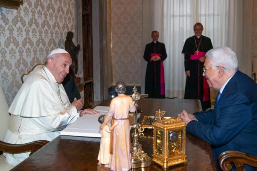 El presidente palestino Mahmoud Abbas fue recibido por el Papa Francisco en el Vaticano | Diciembre 3, 2018 (Foto ANSA)
