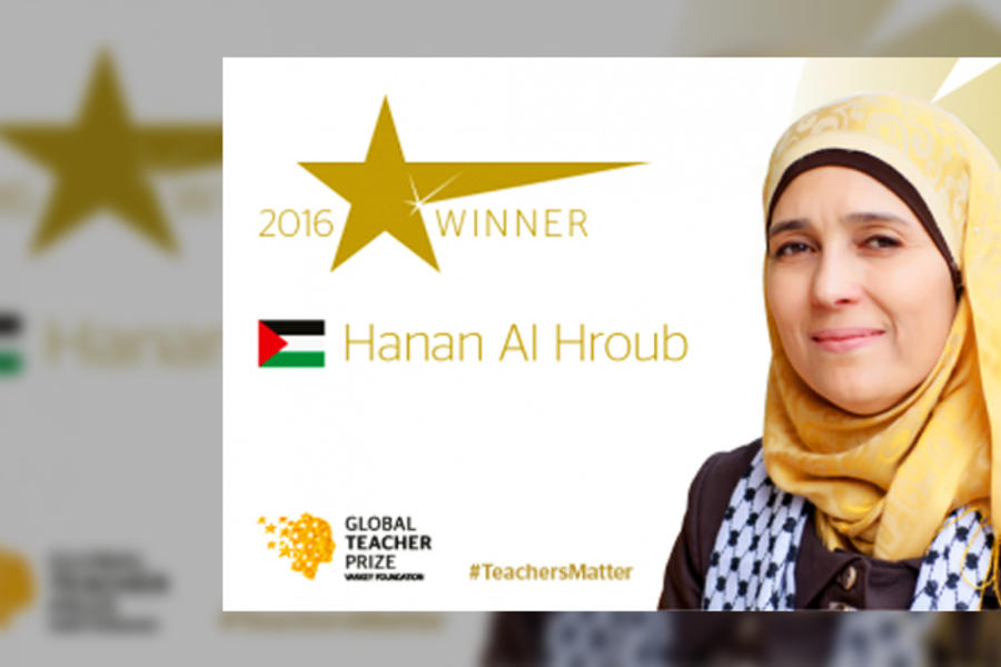 Maestra palestina gana prestigioso premio de enseñanza