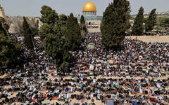 La oración del viernes en la mezquita Al-Aqsa.