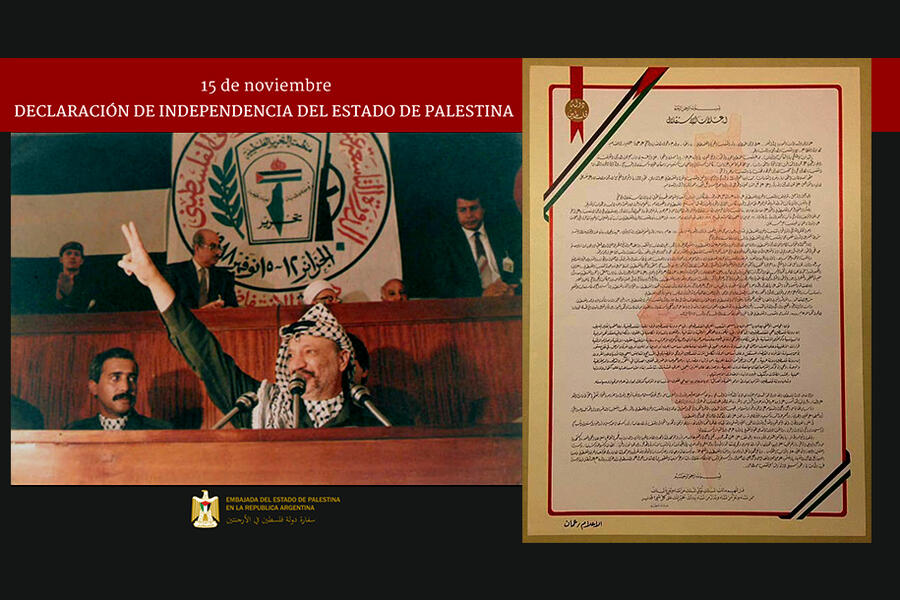 Palestina celebra 34º Aniversario de la Declaración de Independencia