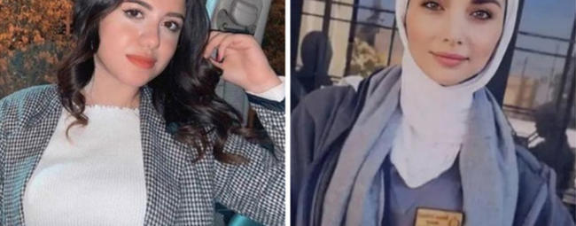 Nayera Ashraf (L), una estudiante de arte de 21 años, apuñalada en Egipto; la estudiante de enfermería Iman Ersheid, de 18 años, fue asesinada a tiros en Jordania. Foto: Reuters.