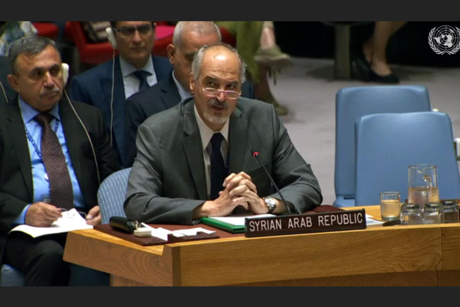 Dr. Bashar Al Jaafari en la palabra durante la  sesión Nº 8344 del Consejo de Seguridad de la ONU | Nueva York, Septiembre 6, 2018
