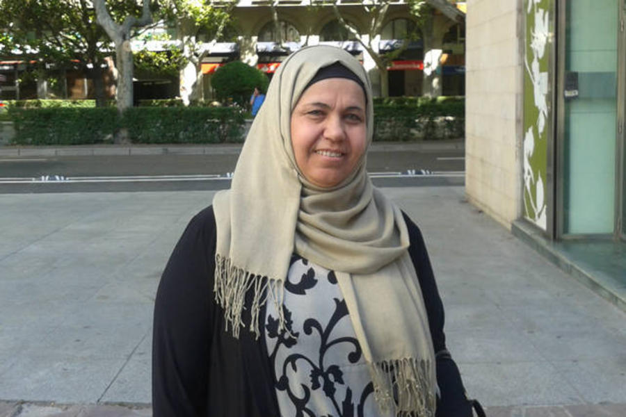 Amina Al Zein, profesora de un campo de refugiados en Líbano.
