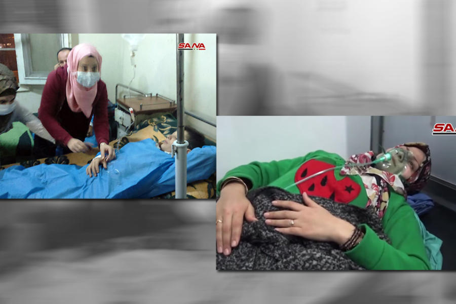 Civiles victimas del ataque químico son hospitalizados en Alepo (Fotos: SANA)