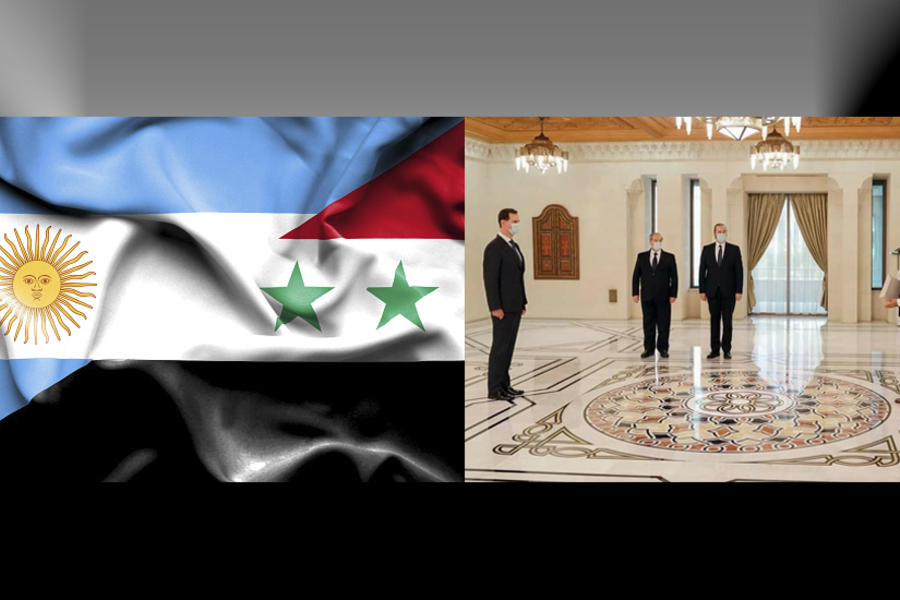 El Embajador Sebastián Zavalla presentó credenciales al presidente Bashar Al Asad | Damasco - Abril 11, 2021  (Foto: Presidencia Siria)