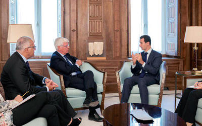 Delegación italiana recibida por el Presidente de Siria, Dr. Bashar Al Asad | Damasco / Septiembre 17,2017 (Imagen SANA). Delegación italiana recibida por el Presidente de Siria, Dr. Bashar Al Asad | Damasco / Septiembre 17,2017 (Imagen SANA).