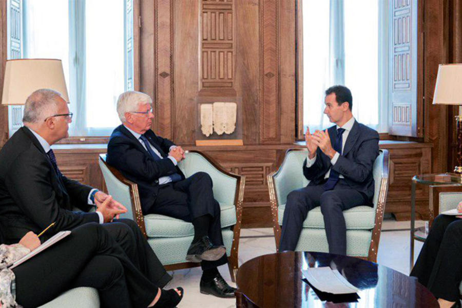 Delegación italiana recibida por el Presidente de Siria, Dr. Bashar Al Asad | Damasco / Septiembre 17,2017 (Imagen SANA).
