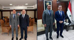 El encargado de negocios de Chile en Siria sostuvo encuentros con el presidente del Colegio de Ingenieros (izq.) y con el ministro de Obras Públicas de Siria (der.) | Fotos: Embajada de Chile en Siria