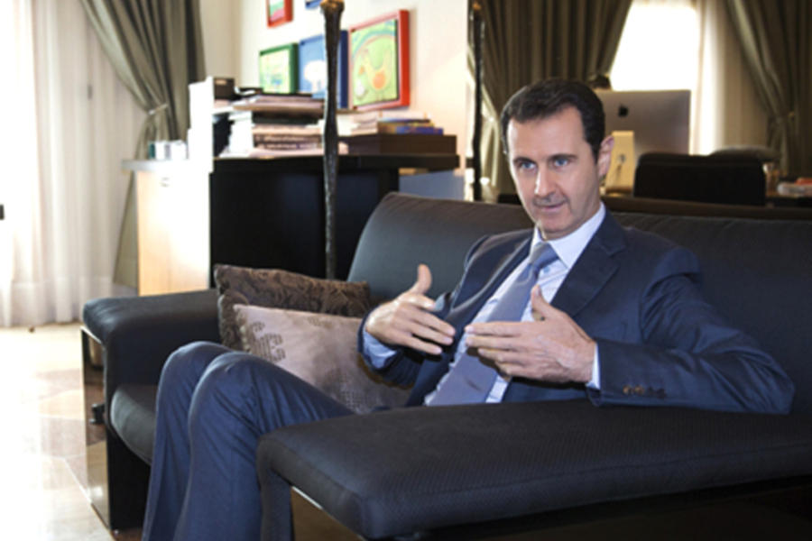 Presidente Bashar Al Asad, Damasco 28 de noviembre (Foto Paris Match)