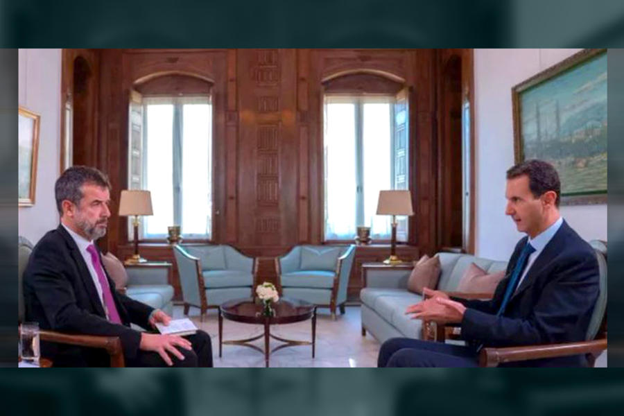 El presidente Bashar Al Asad concede entrevista al periodista Régis Le Sommier, del medio francés Paris Match | Damasco, Noviembre 28, 2019 (Foto: SANA)