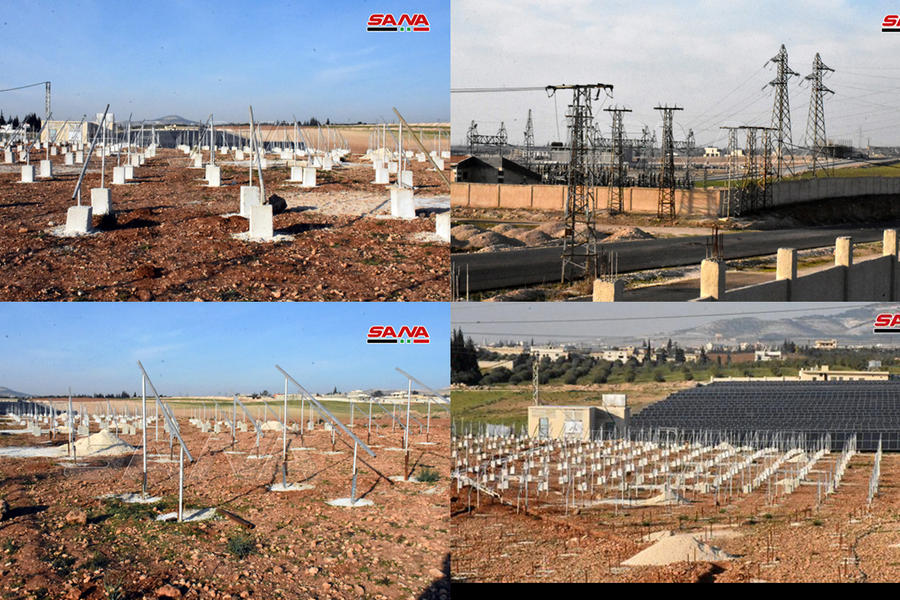 Nueva estación de energía solar en Hama (Fotos: SANA)