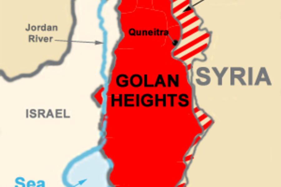 Ubicación de Quneitra en el Golán Sirio