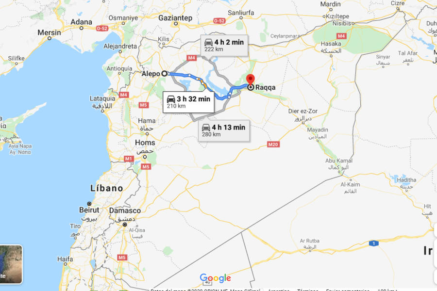 Ruta vial Alepo-Raqqa