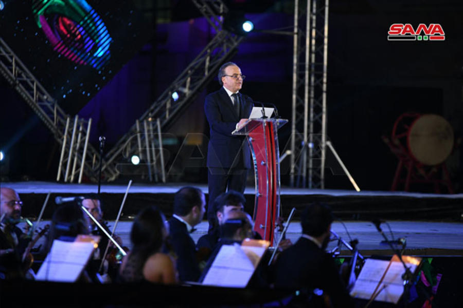 El primer ministro Imad Khamis brinda discurso inaugural de la 61ª Feria Internacional de Damasco