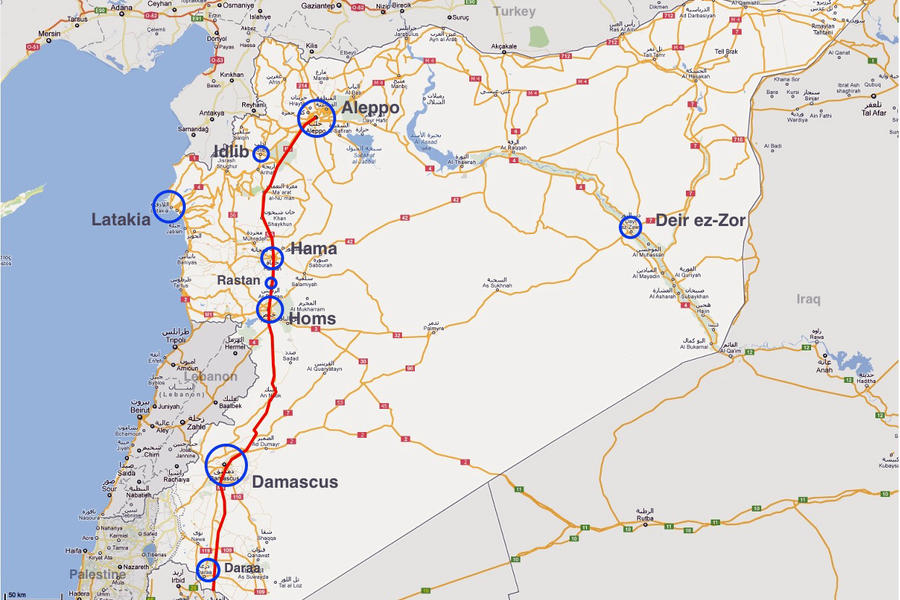Extensión de la estratégica ruta M5 (Damasco-Alepo)