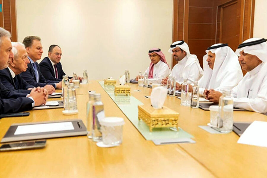 Reunión bilateral entre las delegaciones de la Federación de Cámaras Saudíes y la Federación de Cámaras de Comercio de Siria | Riad, junio 13, 2023 (Foto: SPA)