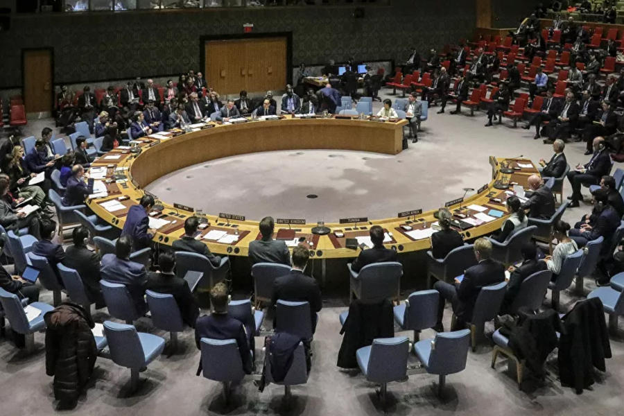 Miembros del Consejo de Seguridad de la ONU en sesión. Febrero 26, 2020 (Foto: Archivo AP / Bebeto Matthews)