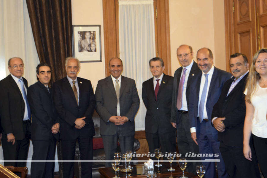 Comitiva dirigencial sirio libanesa recibida por el Gobernador Juan Manzur.