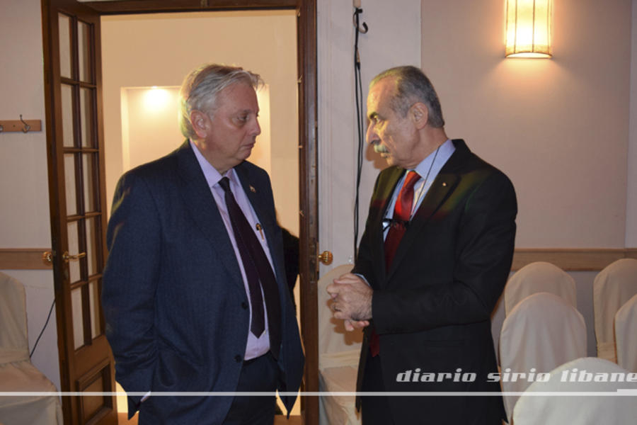 Sr. Embajador de la República del Líbano, Antonio Andary, junto al Presidente de la ABD, Daniel Attar.