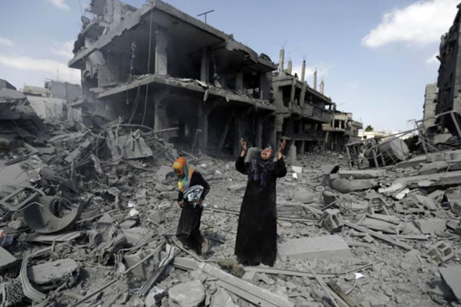 Destrucción israelí en Gaza (2014).