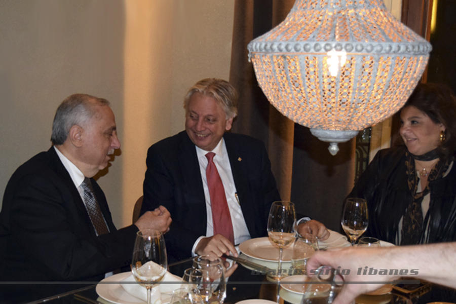 Cena en la sede Recoleta del CSLBA: Embajador Dawalibi junto a Embajador Andary y sra.
