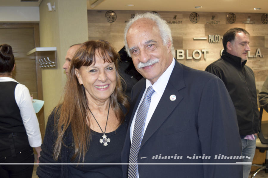 María del Carmen Amézqueta, Depto. Relaciones Públicas CASLA, y Adib Attie, Presidente CLSBA.