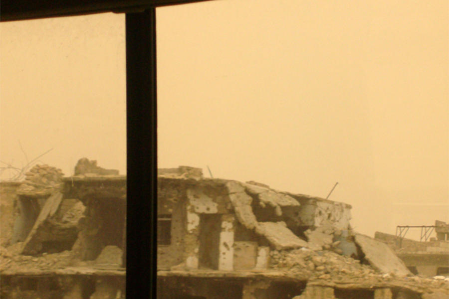Destrucción en la zona industrial de Alepo (Foto: Pablo Sapag M.).