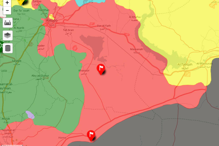 Prov. de Alepo / Julio 07, 2017 – Avance leal y expulsión de DAESH del sudeste provincial (Mapa Syriancivilwarmap).