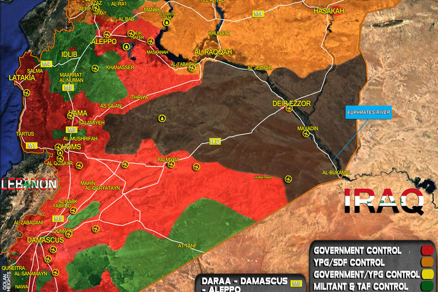 Situación bélica en Siria / Julio 07, 2017 - (Mapa SouthFront).