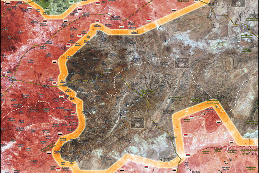 Prov. de Hama / Julio 14, 2017 – Avance leal sobre DAESH al este de Salamiyeh (Mapa @A7_Mirza).