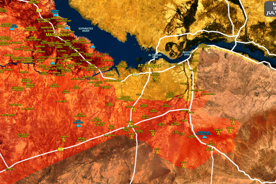 Prov. de Raqqa / Julio 20, 2017 – Avance leal sobre DAESH hacia el sur de Resafa (Mapa SouthFront).