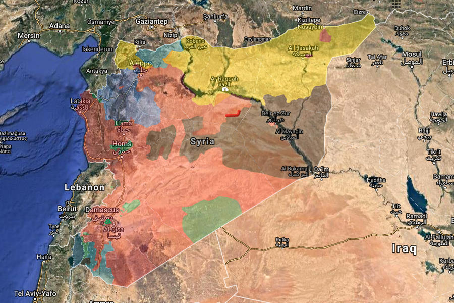 Situación bélica en Siria / Agosto 18, 2017 - (Mapa TruthMaps).