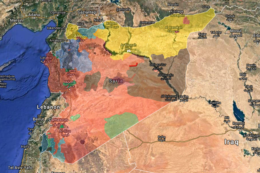 Situación bélica en Siria / Agosto 25, 2017 - (Mapa TruthMaps).