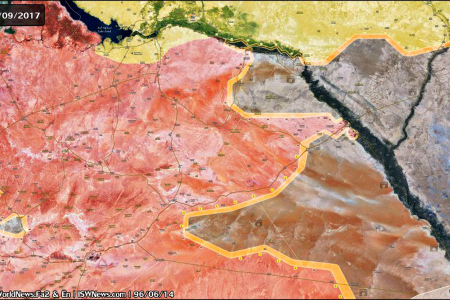Este de Siria / Septiembre 6, 2017 – (Mapa @A7_Mirza).