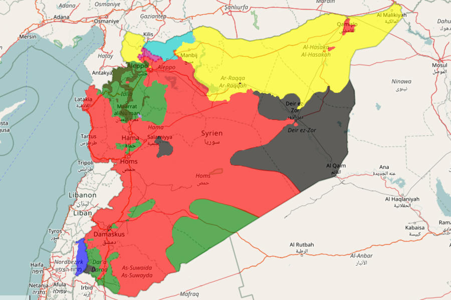 Situación bélica en Siria / Septiembre 8, 2017 - (Mapa Syriancivilwarmap).